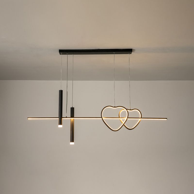 Cylinder Shape Island Lights Contemporary Style Metal 5 Light Island Lighting