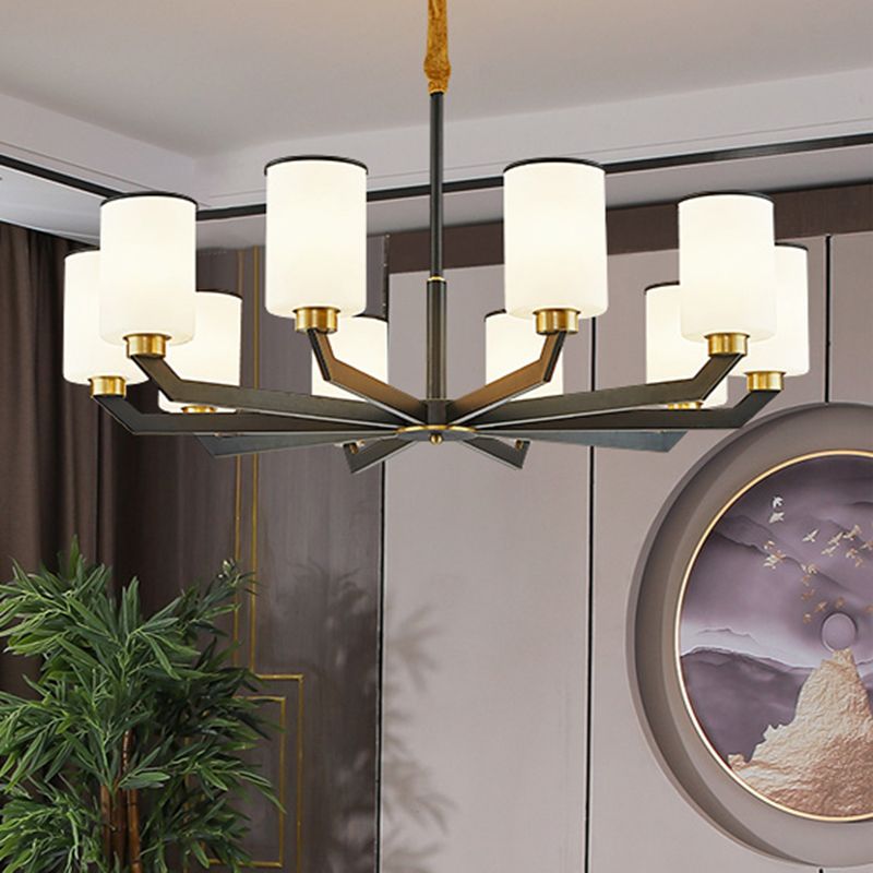 Copper Contemporary Hanging Light Fixtures Cylinder Ceiling Light for Living Room