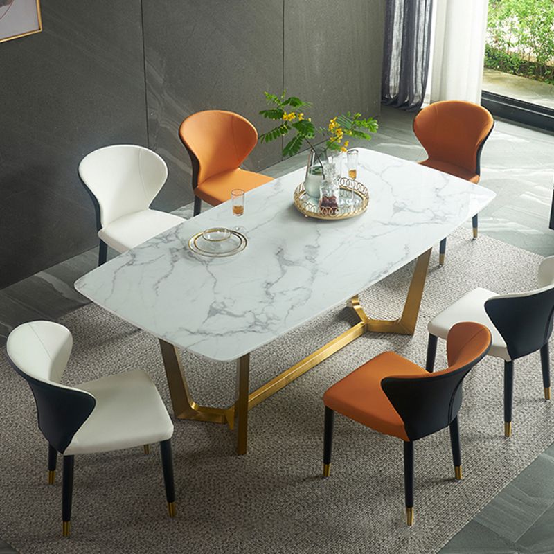 Wingback Side Chair Upholstered Armless Dining Chairs for Dining Room