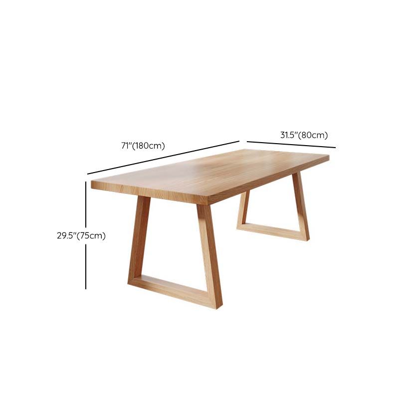 Modern Style Double Pedestal Table Pine Wood Table for Dining Room