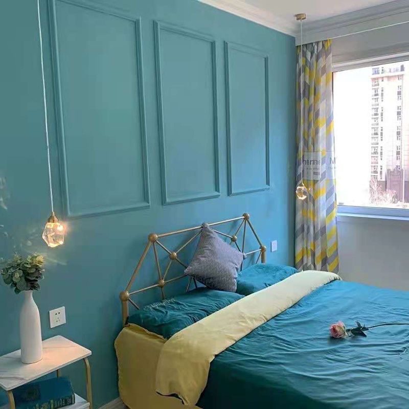 Kristallgold LED -Anhänger Licht im modernen künstlerischen Stil Kupfer Geometrische Hanglampe