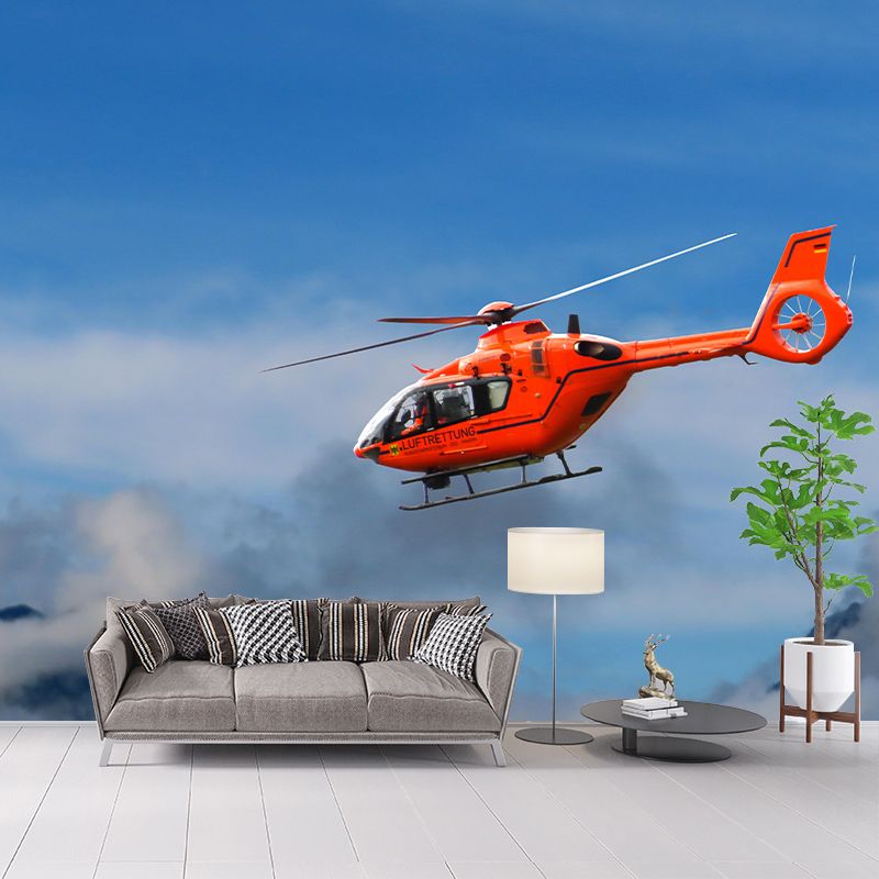 Photography Rescue Helicopter Wall Paper Murals Wall Covering for Bedroom Decor