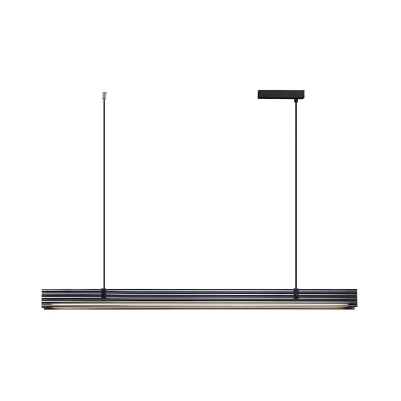 Modern Island Lamp LED Simple Island Hanging Lamp with Glass Shade for Dining Room