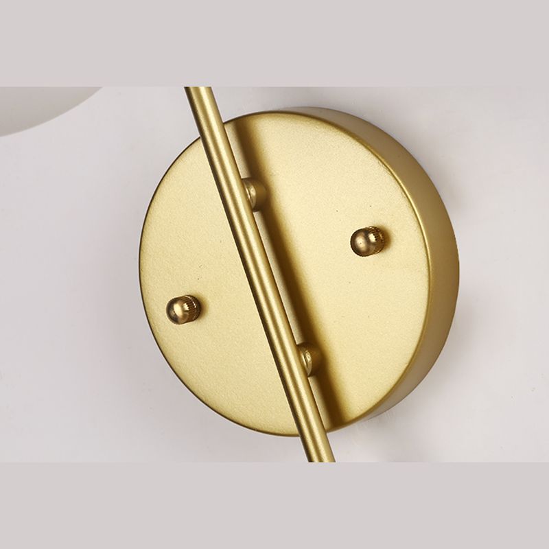 Modern Glass Wall Sconce Lighting Metal Gooseneck Wall Light for Bedroom