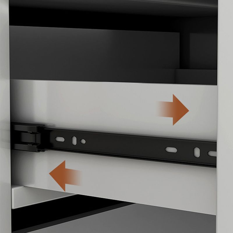 Classic Glam White Storage Chest Wood Soft-Close Drawers Dresser