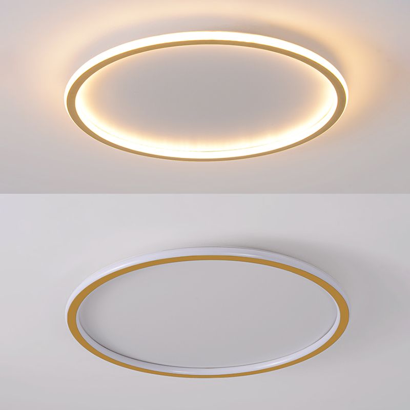 Plafonnier LED moderne et simple de forme ronde, luminaire décoratif d'intérieur, idéal pour une chambre à coucher