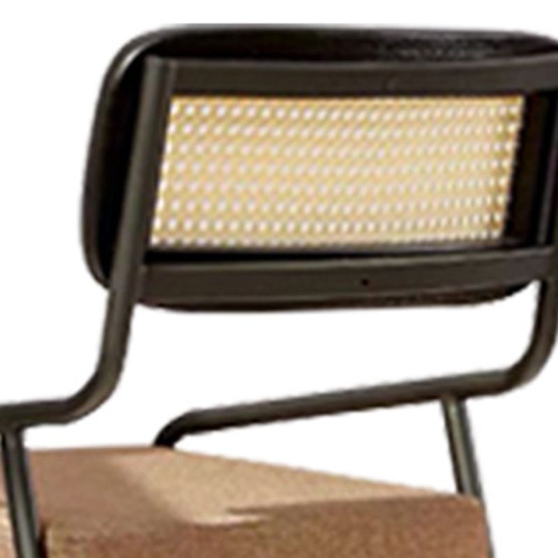 Upholstered Dining Chairs Open Back Dining Chairs with Metal Legs