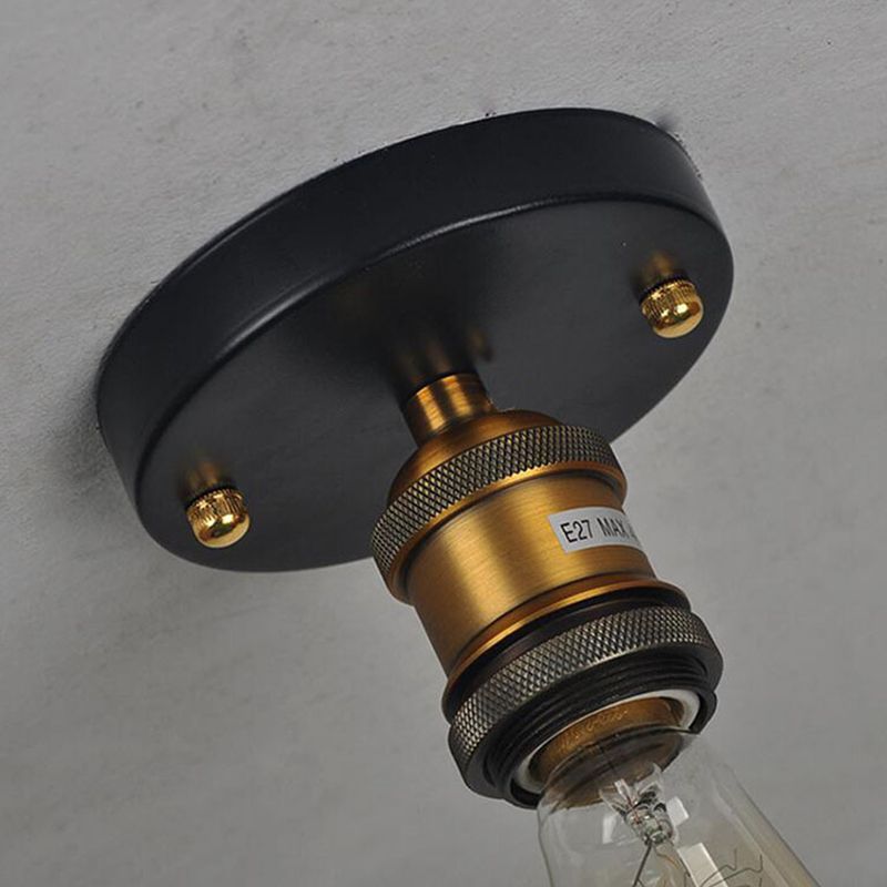1-Light Retro Industrial Glass Ceiling Lights Hallway Dining Room Bedroom Lights with Aluminum Base