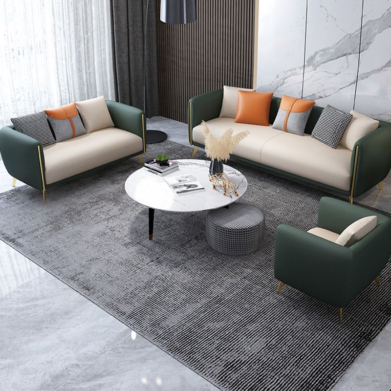 Glam Hair Pin Legs Seating Tuxedo Arm Settee for Living Room