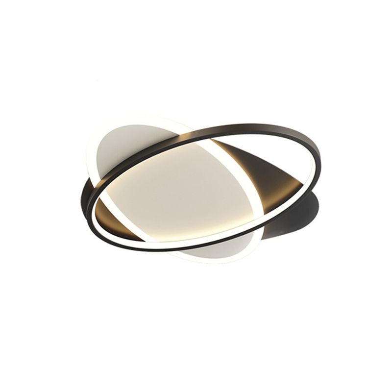 Plafonniers encastrés à LED en métal avec anneau circulaire, luminaires encastrés de style moderne à 2 lumières