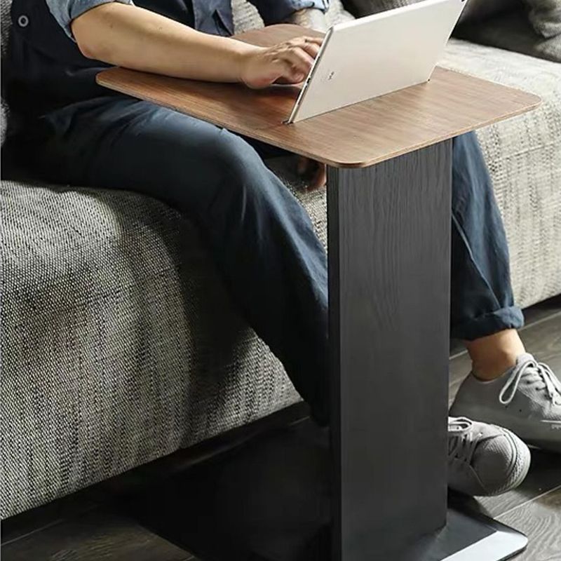 Modern Accent Side Table Wood Square Pedestal Side Table for Living Room