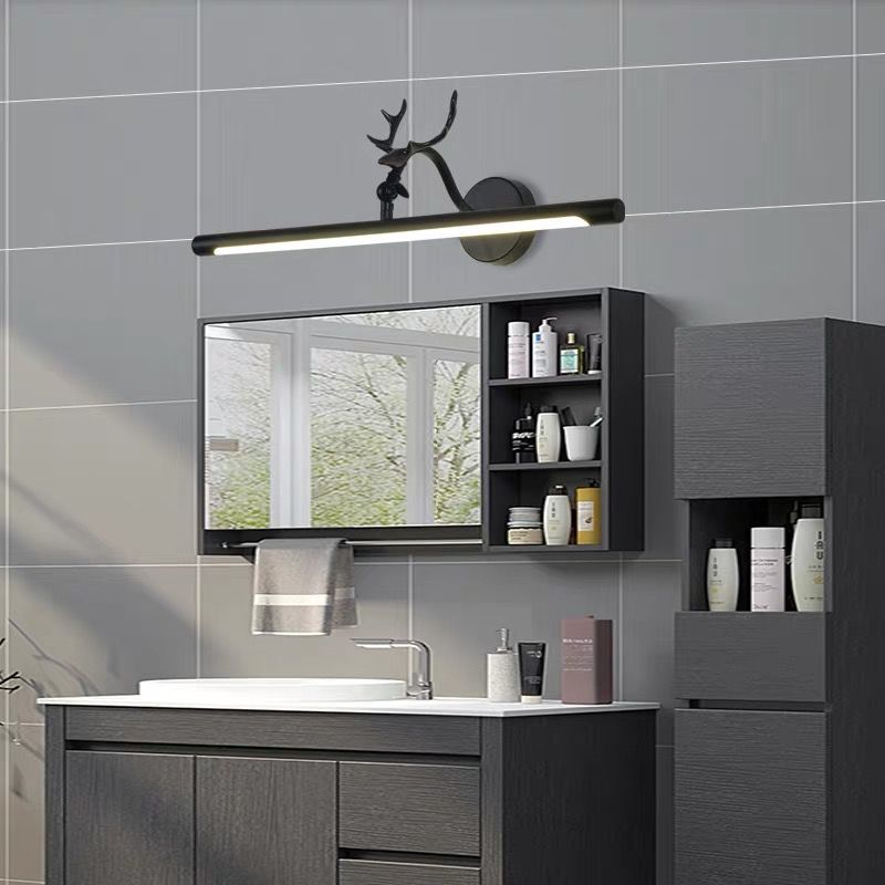 Illuminazione da parete a forma lineare in stile moderno in metallo1 lampada con applione leggera per bagno