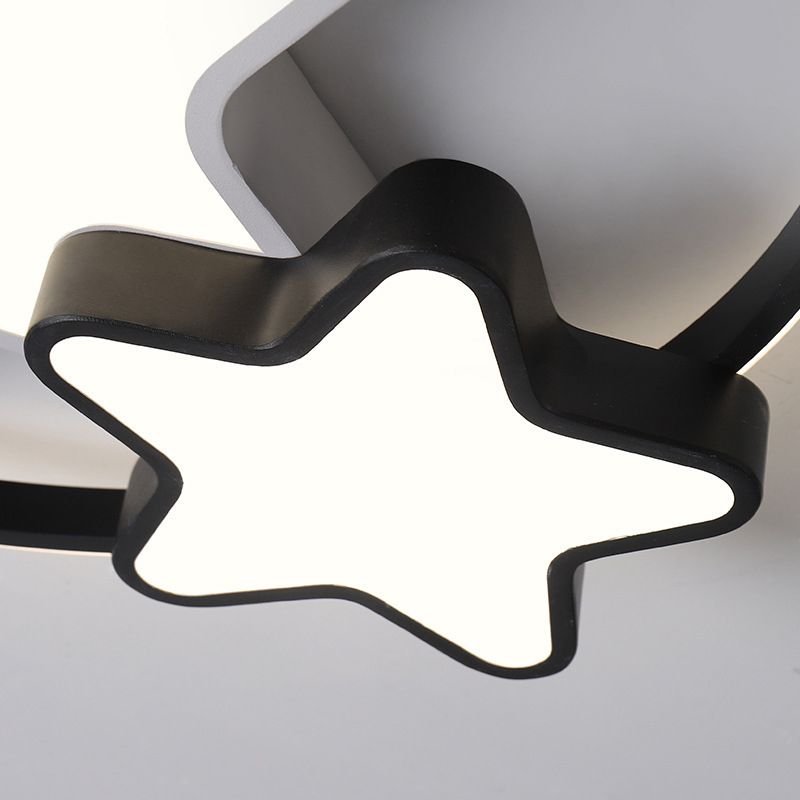 Dubbele Pentagram Acryl LED Plafond Licht Kinderen Kamer Creatief Flush-mount Verlichting