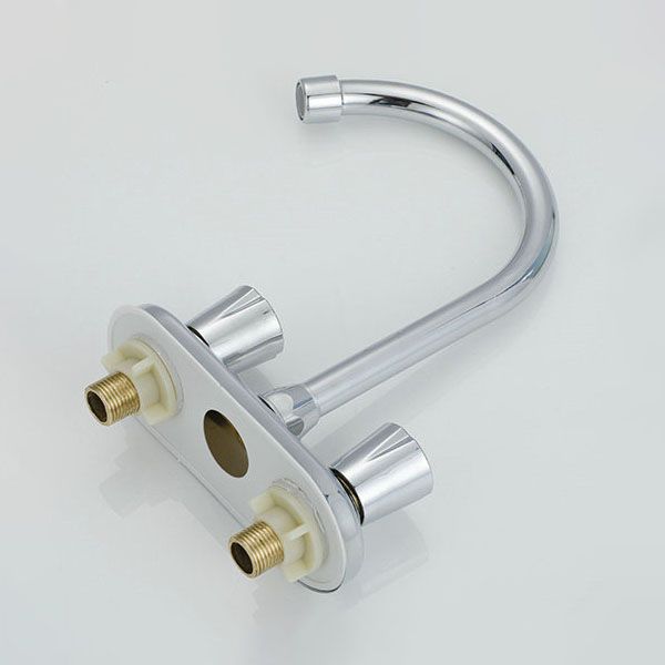 Knob Handle Center Faucet Contemporary Design Vessel Faucet 2 Hole Faucet for Bathroom