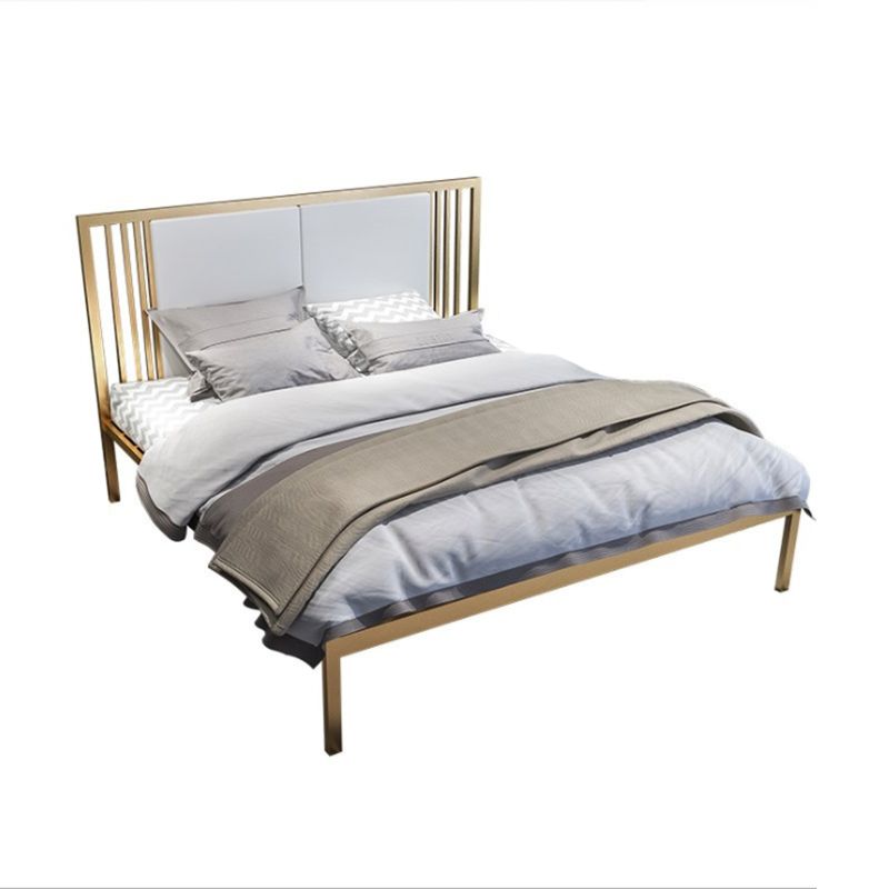Metal Bed Frame Set Modern 79" L Wire-Grid Open-Frame Bed with Headboard