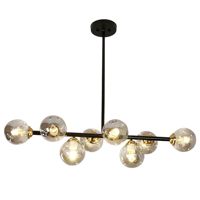 Shaded Dinning Room Chandelier Light Fixture Glass Simplicity Pendant Light Fixture
