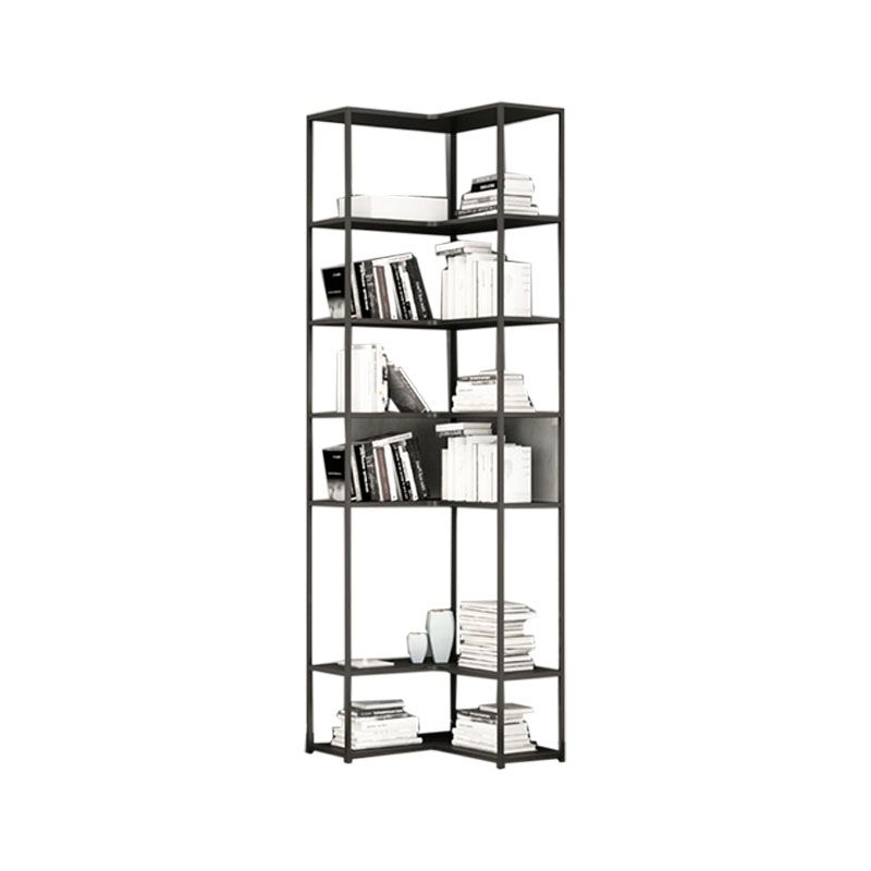 Contemporary Open Back Standard Bookshelf Metal Bookcase for Study Room