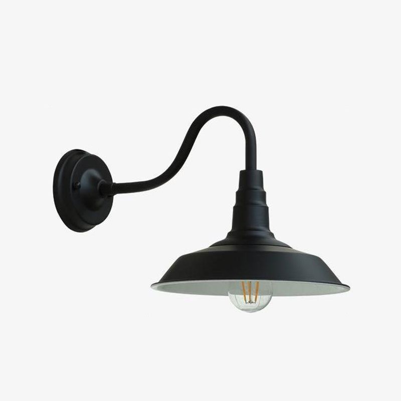 Fun a monte industriale a monte industriale di foglie di illuminazione a parete ombreggiata in metallo