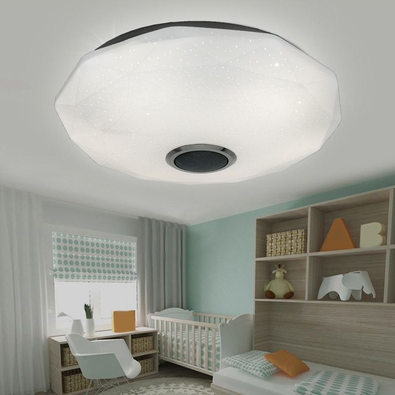 Flush Mount LED Ceiling Light Wireless Mobile Phone Control Bedroom Lighting Fixture