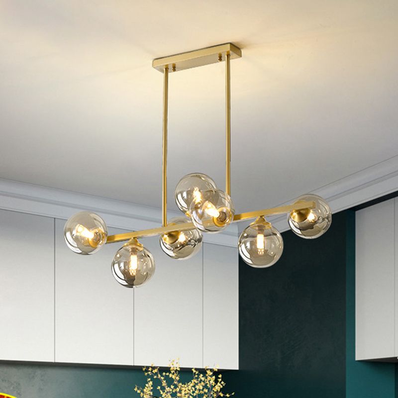 Globe Island Lighting Fixtures Modern Glass Pendant Lighting