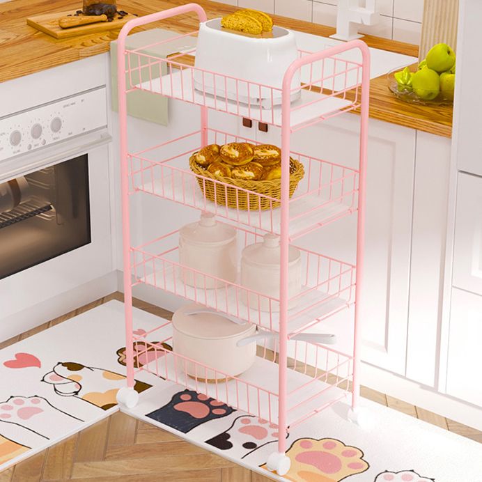 Modern Etagere Metal Bookcase Open Back Bookshelf for Balcony and Living Room