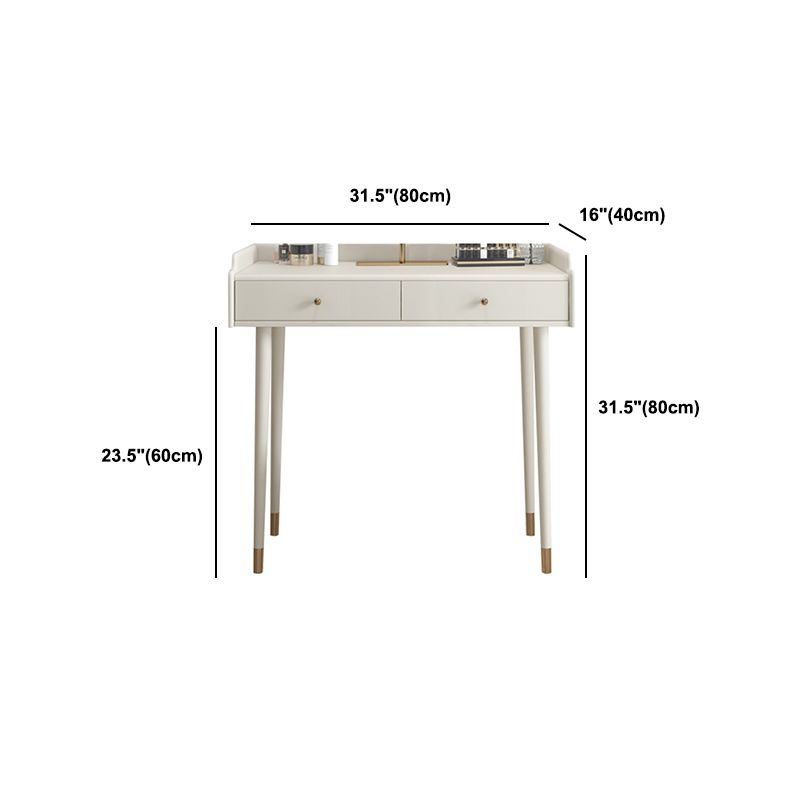 Bedroom Contemporary Storage Box 2-Drawer Cream Vanity Dressing Table