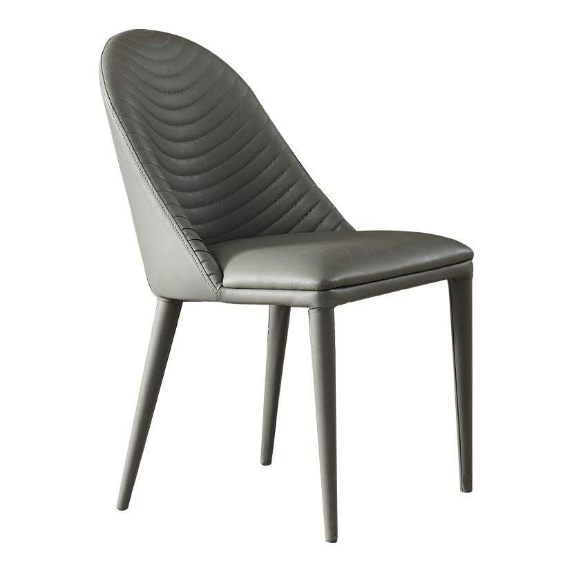 Contemporary Metal Dining Room Chairs Open Back Dining Side Armless Chair for Home Use