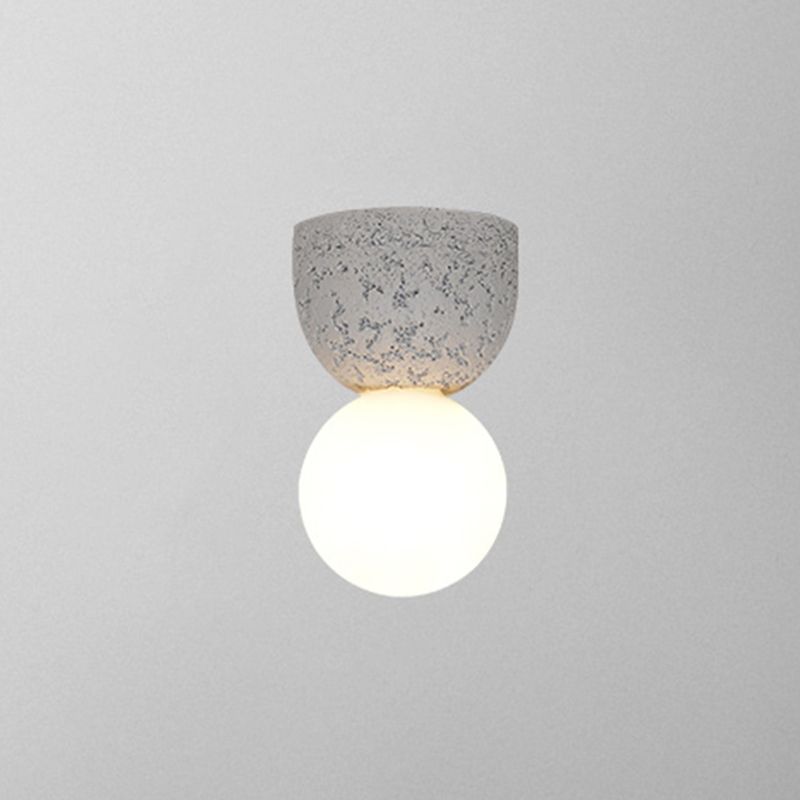 Resin-Cement Bell Wall Sconce Lamp Modern Style Single-Bulb Wall Lighting Fixture