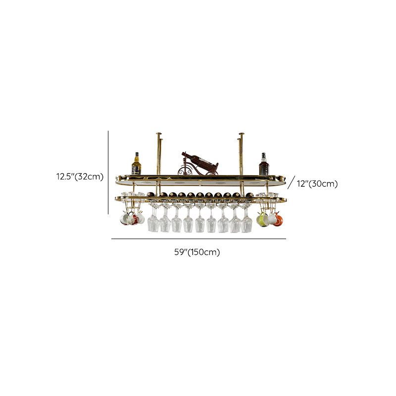 Stainless Steel Wine Holder Rack Modern Style Hanging Wine Rack Holder