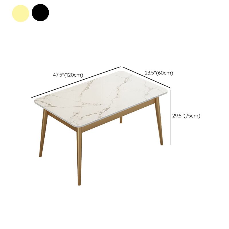 Dinner Room Luxury Dining Table Kitchen Stone 4 Legs Dining Table
