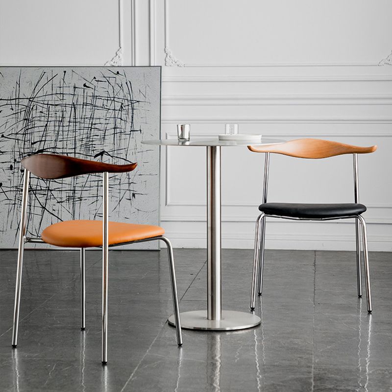 Contemporary Style Side Chair Open Back Dining Room Chair for Home