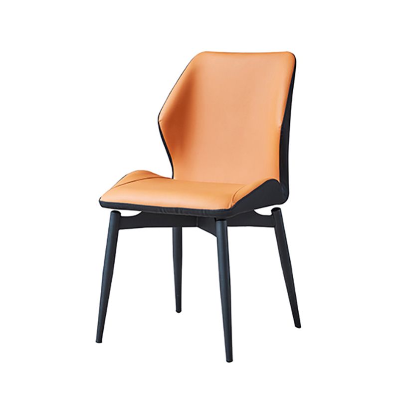 Contemporary Style Metal Dining Chairs Kitchen Dining Armless Side Chairs