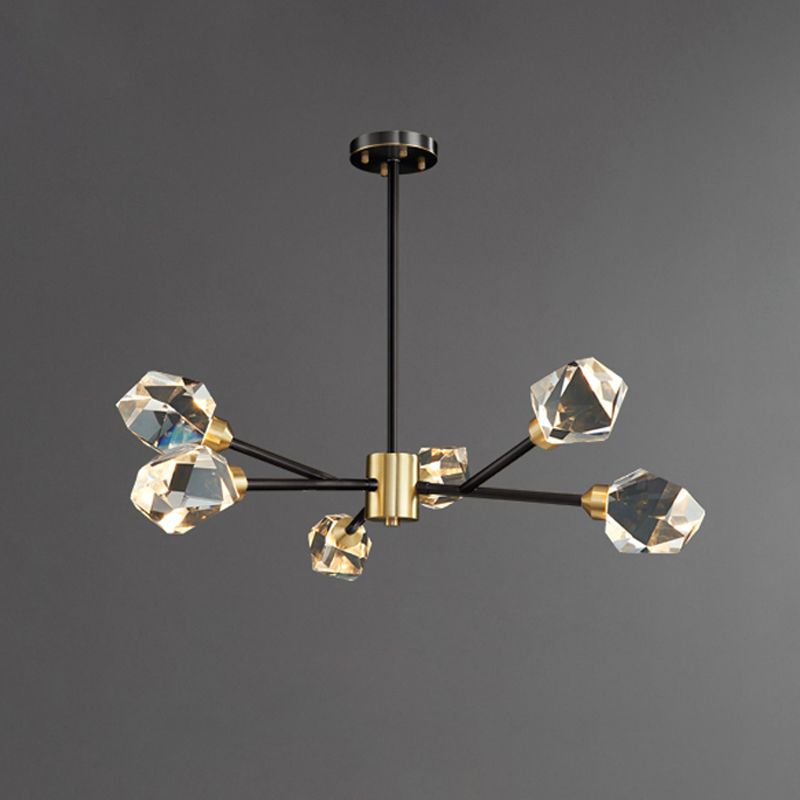 Contemporary Luxury Pendant Light Crystal Geometric Chandelier for Living Room