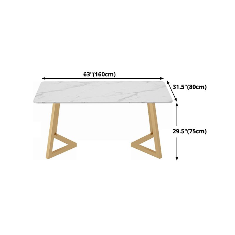 Traditional Luxury Rectangle Dining Table Stone Dining Site Table for Home