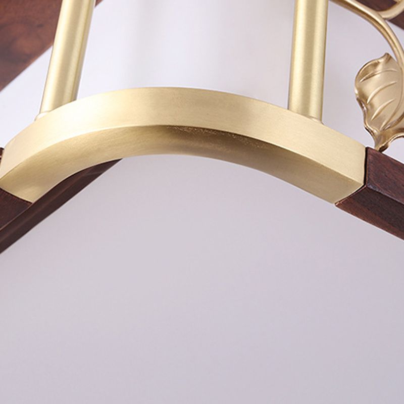 Modern Ceiling Light Wooden Flush Mount Light Fixture for Bedroom