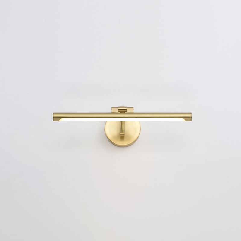 Linear Shade Modern Style Wall Sconce Metal 1 Light Sconces in Brass Finish