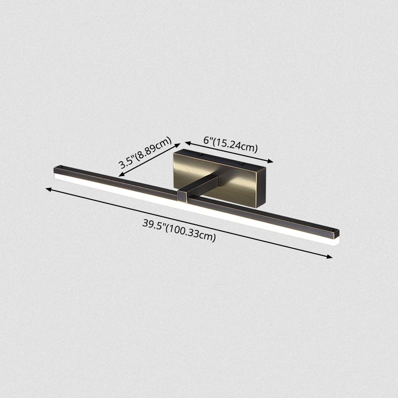 Modern Linear Vanity Sconce Lights Metal 1-Light Wall Lighting Fixture for Bathroom