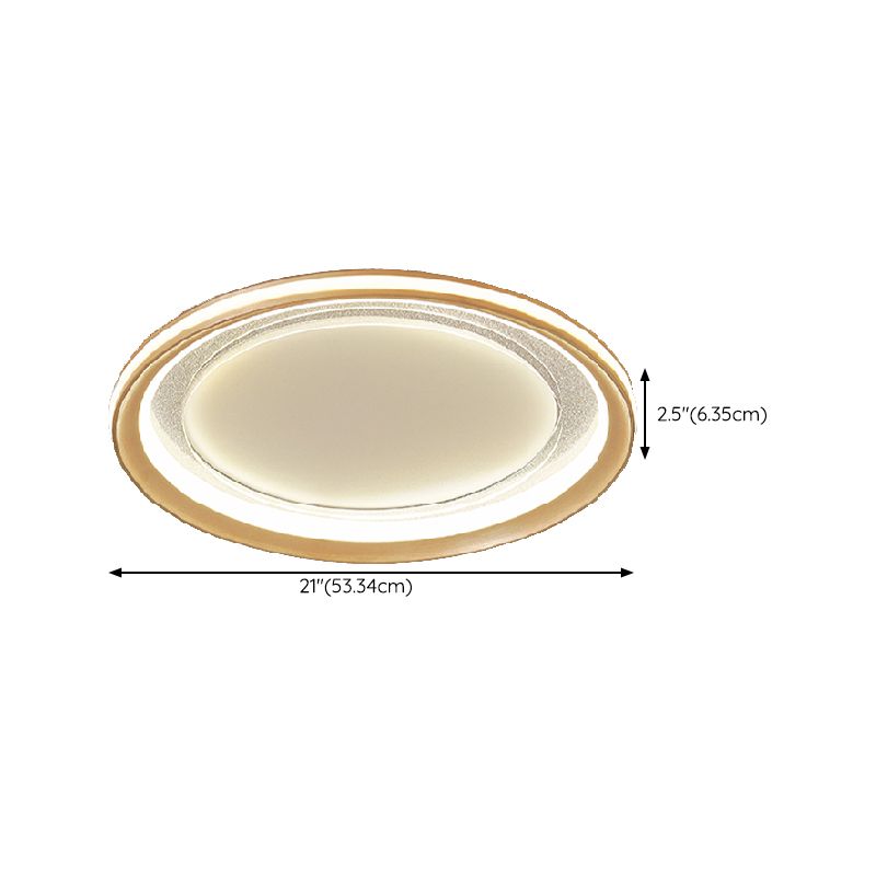 LED Modern Metal Flush Mount Circle Shape Ceiling Light with Acrylic Shade for Passage
