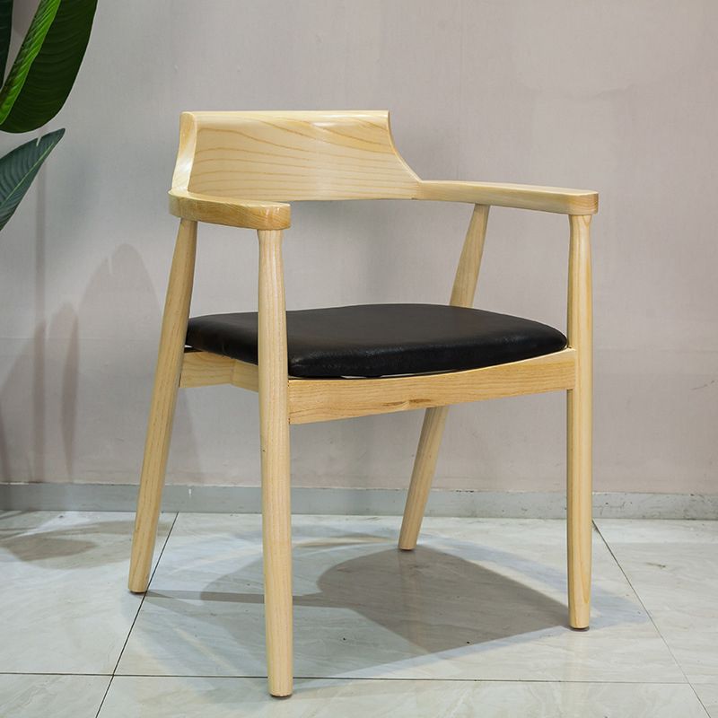 Contemporary Arm Chair Wood Open Back Dining Room Chair for Home