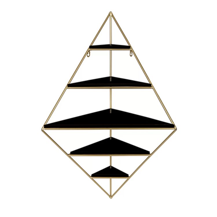 Iron Frame Wall Mounted Bookshelf Industrial Vertical Manufactured Wood Shelf Bookshelf