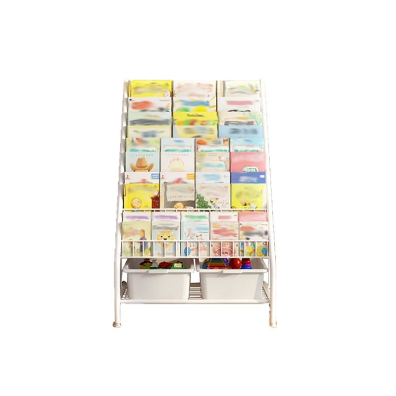 Metal Closed Back Ladder Bookshelf Shelves Included Bookcase