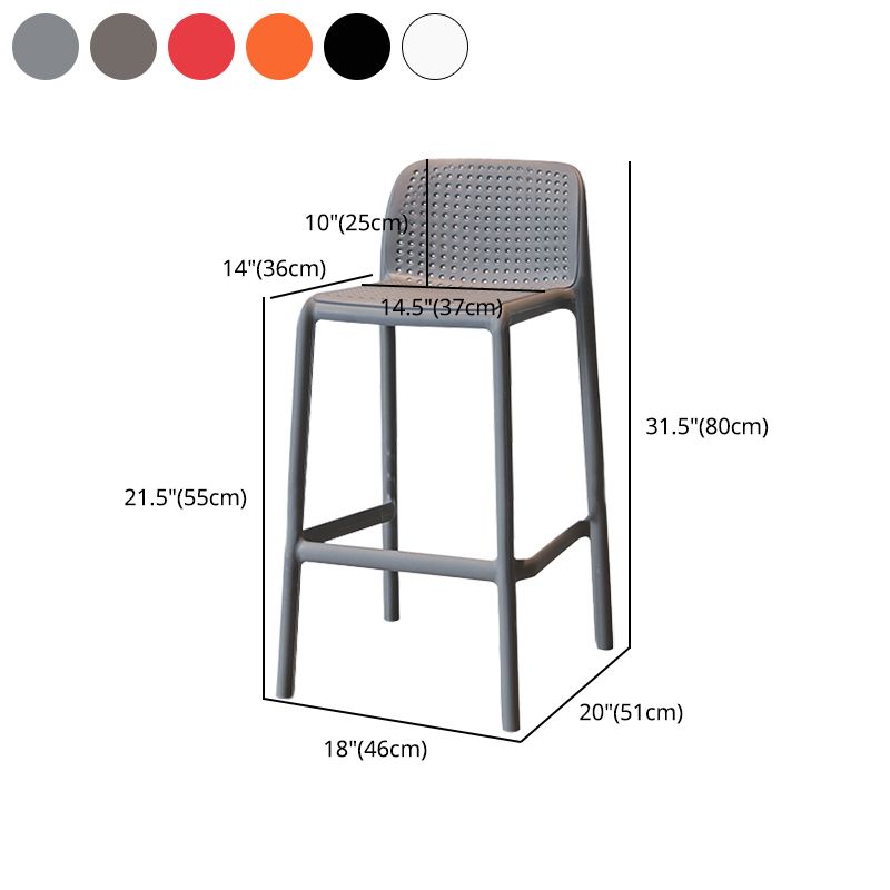 Moderno sgabello da bar in plastica da bar di plastica con sedile in plastica
