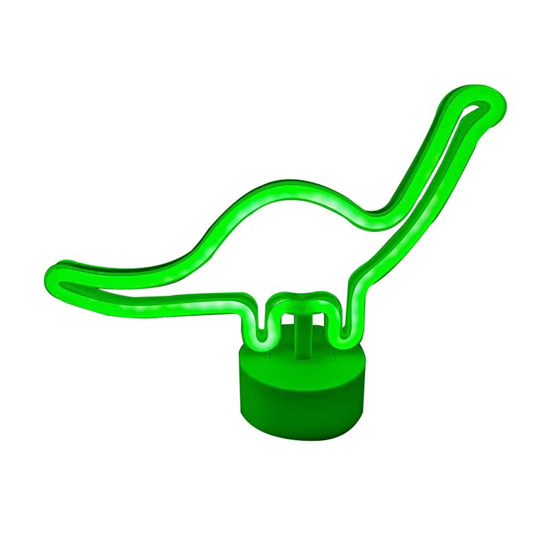Dinosaur Table Light Minimalist Plastic LED White Nightstand Lighting for Boys Bedroom