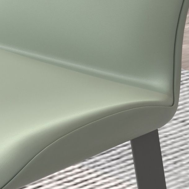 Contemporary Style Metal Dining Chairs Wingback Side Chairs for Kitchen