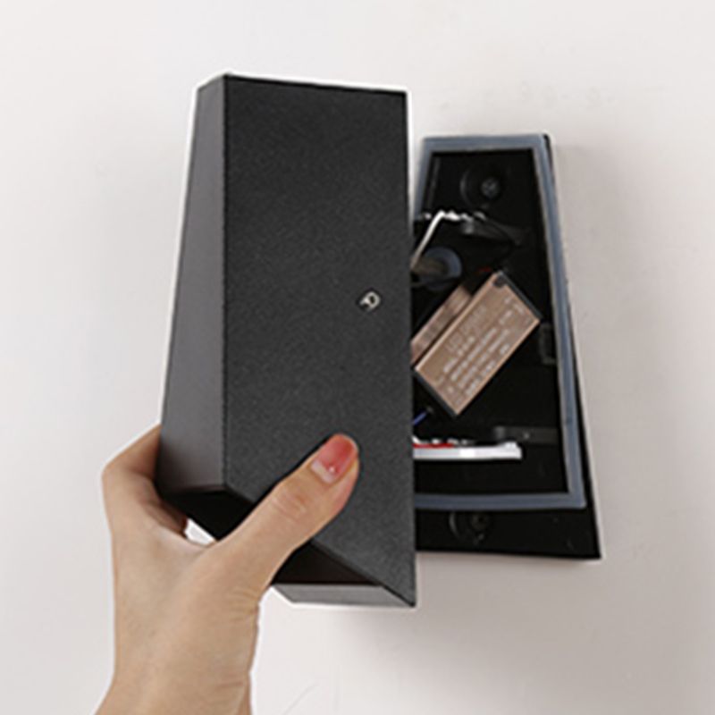 Zeitgenössische schwarze Wandleuchte geometrische Wandscheibe mit Aluminium für draußen