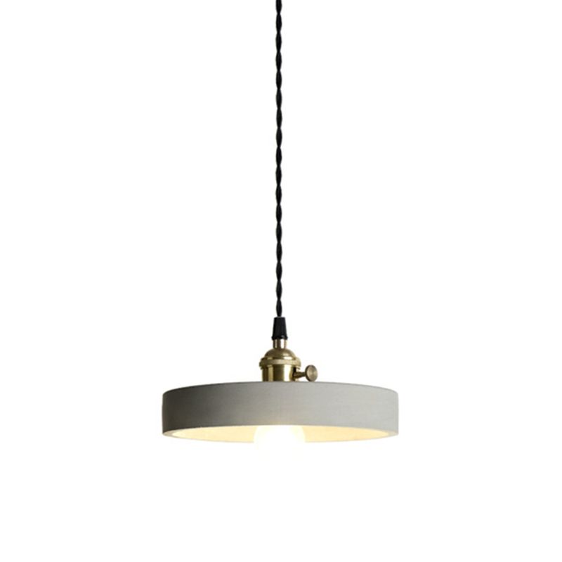Créatif 1 Light Pendant Light Ciment suspendu luminaire pour le café