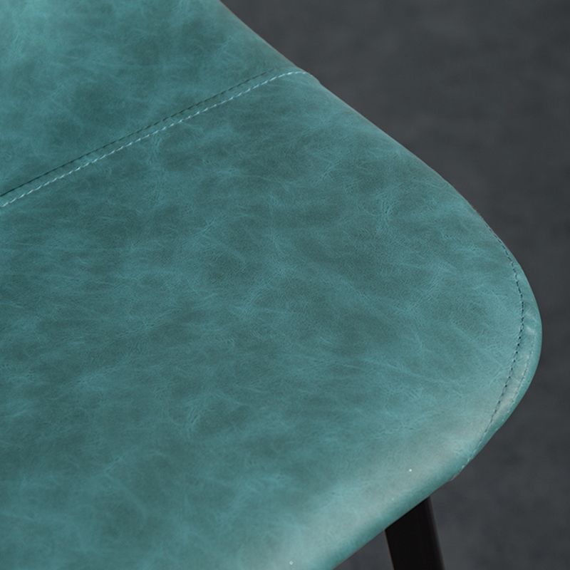 Scandinavian Metal Stool Faux Leather Upholstered Counter Stool