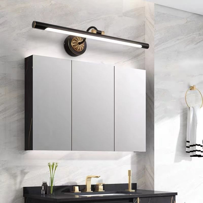 1 Light Linear Wall Lighting Modern Copper Mirror Wall Mounted Light Fixture