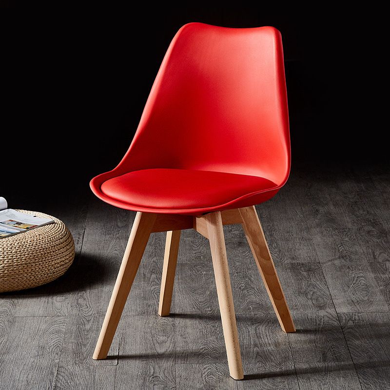 Wood Scandinavian Brasserie Side Chair Parsons Multi-color Dining Chair