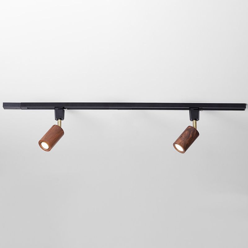 Kits d'éclairage sur rail en rondins nordiques, minimaliste japonais, pour la maison, le salon, Rail de guidage à Angle réglable, petit projecteur monté en Surface